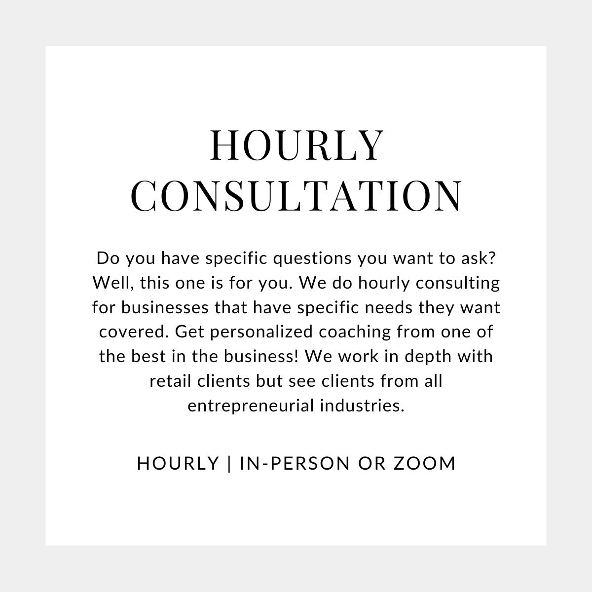 Hourly Consultation